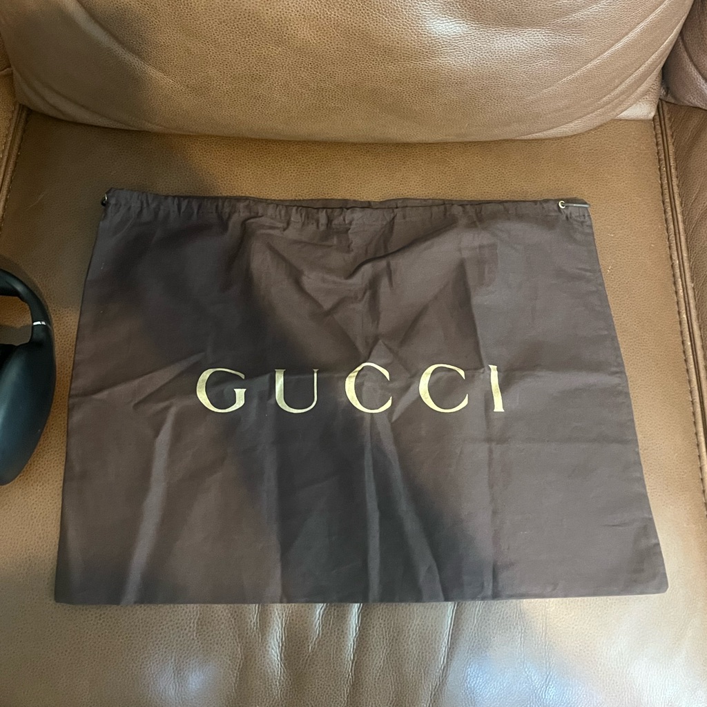 Gucci Dark Brown Dust Bag With Gold Logo